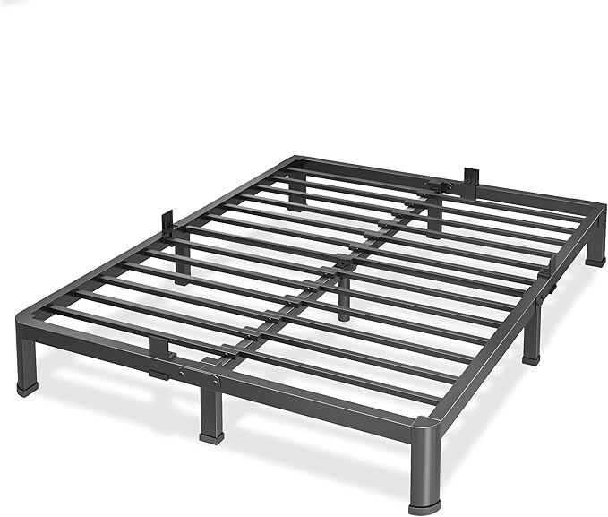 Superay 10 Inch King Size Metal Platform Bed Frame with Round Corners, Storage Space Under High Bed Frame-Heavy Duty Steel Slats Support, Noise Free - Easy Assembly - No Box Spring Needed