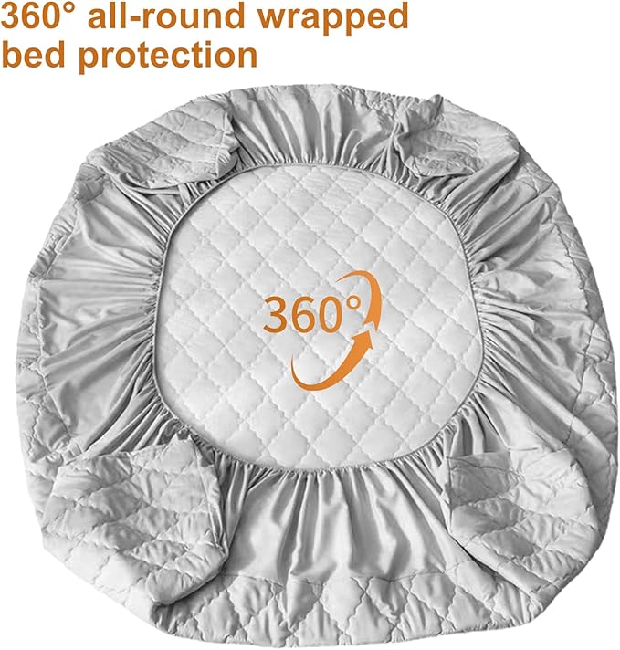 Waterproof Hospital Mattress Cover Protector Bed Sheet 36" x 80" x 9" Hospital Grade Incontinence Protection, Breathable Fabric for Elderly, Adults Machine Washable