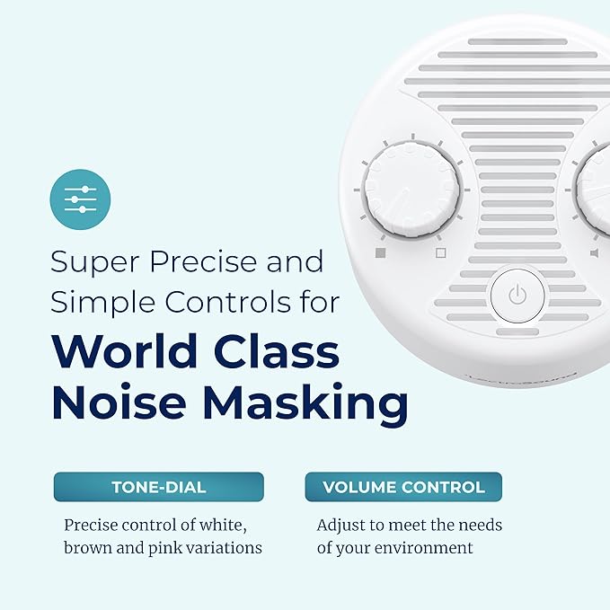 Adaptive Sound Technologies LectroSound - Noise Machine for Optimal Sleep Environment - Non-Looping Nature Sounds - Precision Volume Settings - Speech Privacy - Travel-Ready