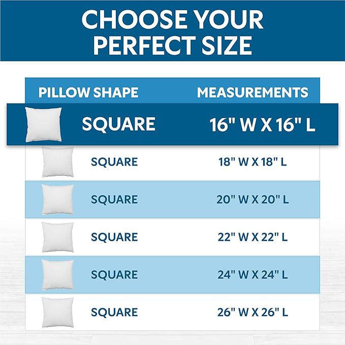 Guardmax Jersey Knitted Throw Pillow Protector with Zipper - 4 Pack -100% Waterproof, Bed Bug Proof, Dust Mite Proof, & Hypoallergenic Pillow Covers - Premium Zippered Pillow Cases. (16 X 16)