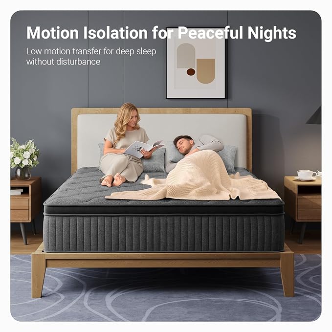 Avenco 10 Inch Twin Mattress, Hybrid Mattress with Smarts Coil™ Pocket Springs for Targeted Support and NanoGel™ Memory Foam for Cool Night Sleep, Motion Isolation for Couples, CertiPUR-US Certified