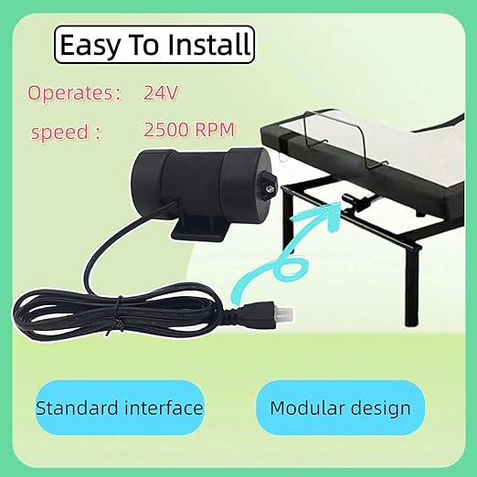 ZYT-36S-42 Adjustable Bed Massage Motor Replacement for Head & Foot Areas – 24V, 2500 RPM, Easy Installation, Fits Most Adjustable Bed Bases