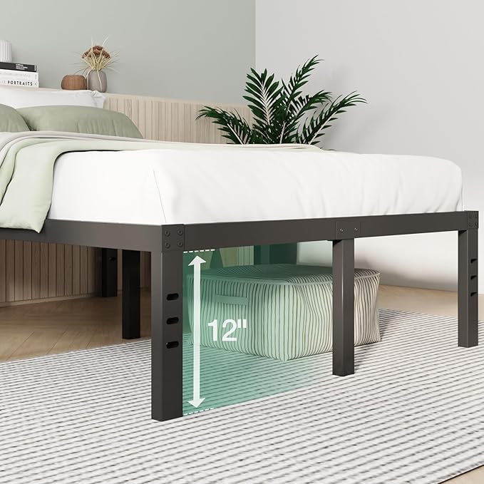Novilla Full Size Bed Frame, 14 Inch Metal Platform Bed Frame Full Size with Storage Space Under Bed, Heavy Duty Steel Slat Support, Easy Assembly, No Box Spring Needed