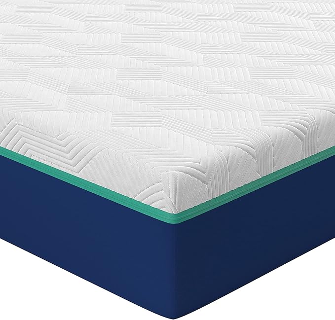 Nautica Home 10" Restore Innerspring Hybrid Mattress Quilted Memory Foam Cover: High Density Comfort Latex Foam Layer with Bonnell Support Coil Springs Base, Full,White