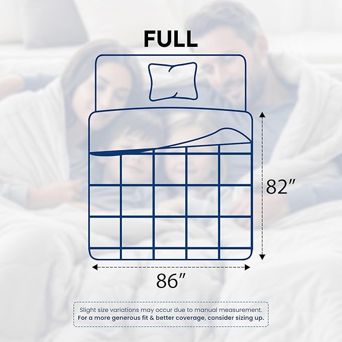 Utopia Bedding Comforter Full Size 82 x 86 Inches White, All Season Duvet Insert, Down Alternative Box Stitched Bed Comforter with Corner Tabs, Machine Washable