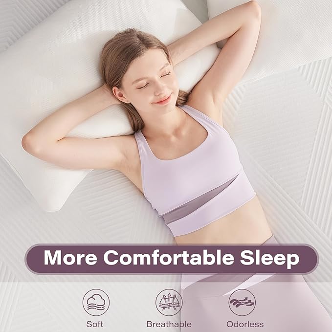 SOOSLEEPY 2 Inch Memory Foam Mattress Topper King Size with Removable Soft Cover Ventilated Breathable Cooling Mattress Pad Portable Bed Topper for Back Pain and Pressure Relief, CertiPUR-US Certified