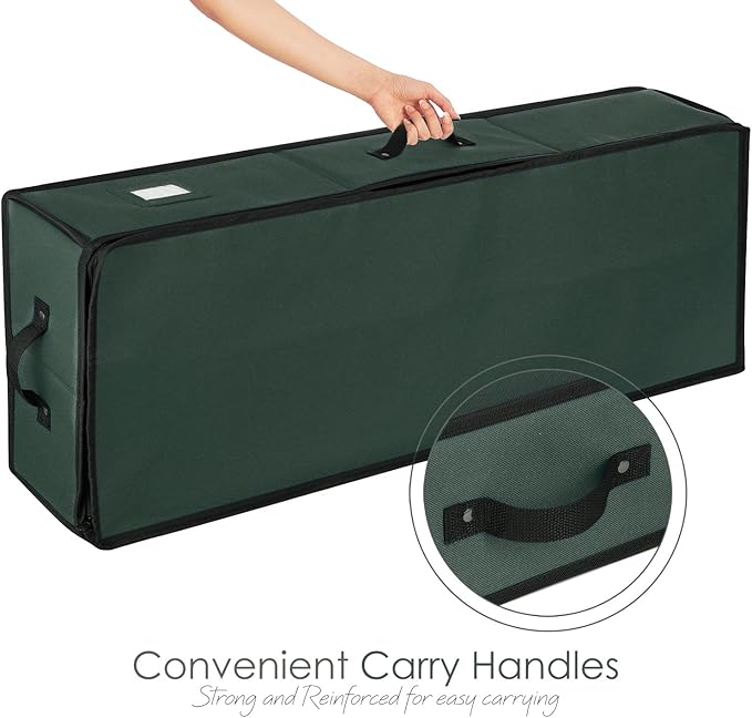 Hearth & Harbor Wrapping Paper Storage Container - Christmas Storage Bag with Interior Pockets - Gift Wrapping Organizer Storage Fits Up to 22 Rolls of 40" - Tear Proof Wrapping Paper Organizer