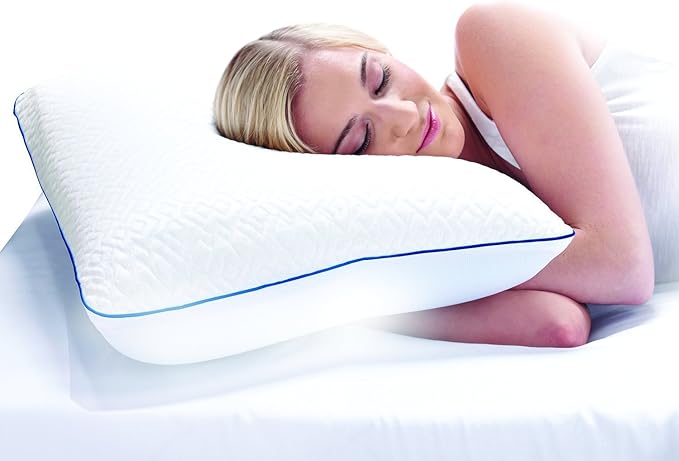 Sleep Innovations Forever Gel Memory Foam Pillow, Standard Size, Cool Touch Cover and Cooling Gel Memory Foam Core, Side, Stomach, and Back Sleepers, Medium Support