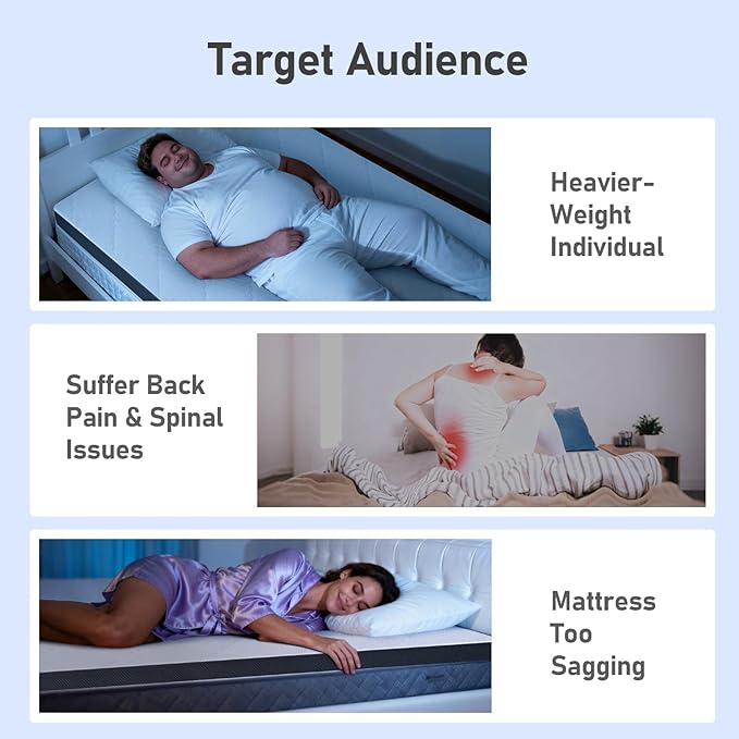 Extra Firm Mattress Topper Queen: 3 Inch High Density Mattress Pad, Extra Support for Pain Relief Bed Topper, Breathable Washable Cover with Anti-Slip Straps, CertiPUR-US Oeko-Tex Certified 80x60