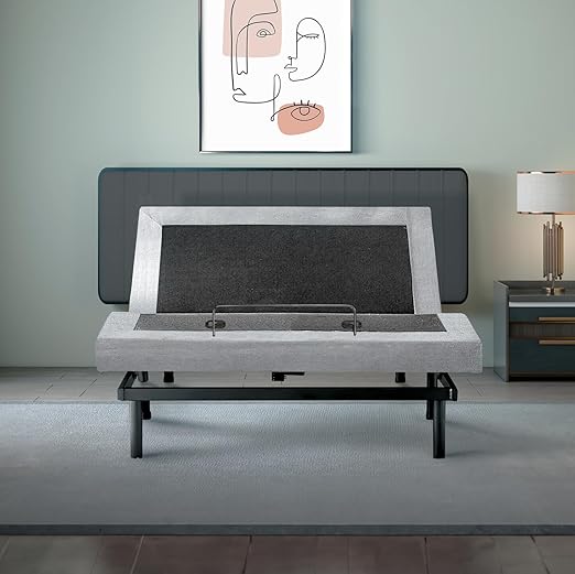 Irvine Home Collection Queen Adjustable Bed Base with 10 Inch Gel Memory Foam Mattress Combo, Massage, Underbed Light, Wireless Remote