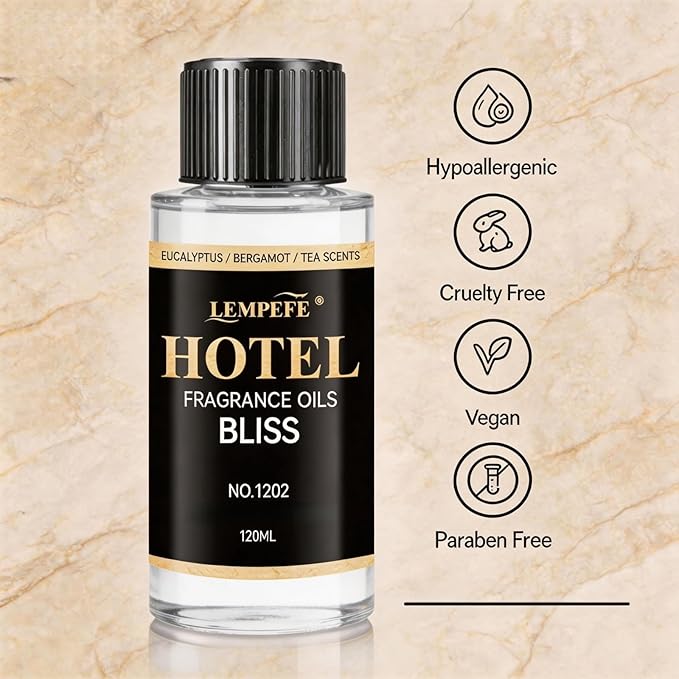 Bliss Inspired Luxury Aroma Oil 120mL (4.1 fl oz), Fresh Clean Scent Diffuser Oil, Long Lasting Calming Fragrance Oil
