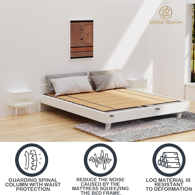 Bunkie Board Thin Wood 6mm Twin Size XL (38 x 76 in) | Modular Portability Design, Noise Minimizing, Low Profile Design, Easy Setup, Foldable| Bed Slats, Foldable Box Spring, Bed Support Slat