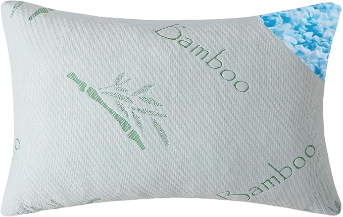 HOXXME Single Memory Foam Pillows King Size Set of 1, Cooling Rayon Pillow with Breathable Cover, Bed Pillow for Sleeping 1 Pack, Firm Adjustable for Neck Support, Hotel Quality Rest Pillow 20" x 36"