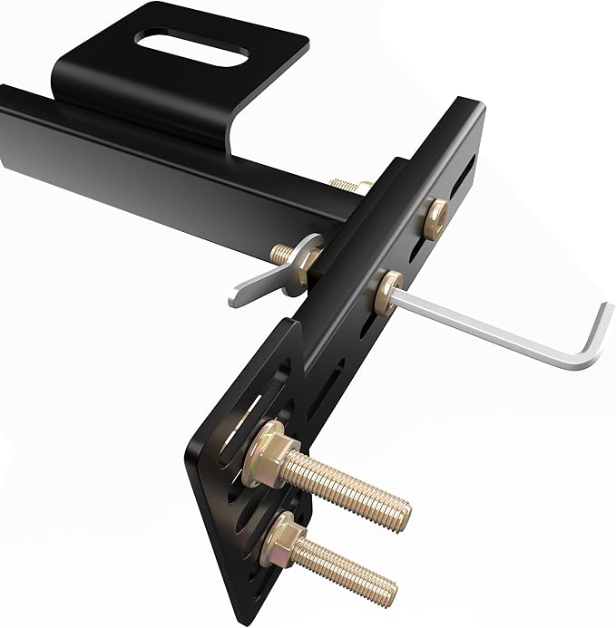 Headboard Brackets for Metal Bed Frame Adjustable Brackets for Headboard with Footboard Extension Kit Fit Twin Full Queen King 2 Pack Matte Black