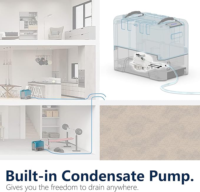 ALORAIR LGR Smart WiFi Commercial Dehumidifier up to 180 PPD (Saturation) with Pump, 6 Years Limited Warranty, Industrial Dehumidifiers, for Garage, Flood Restoration, Basement