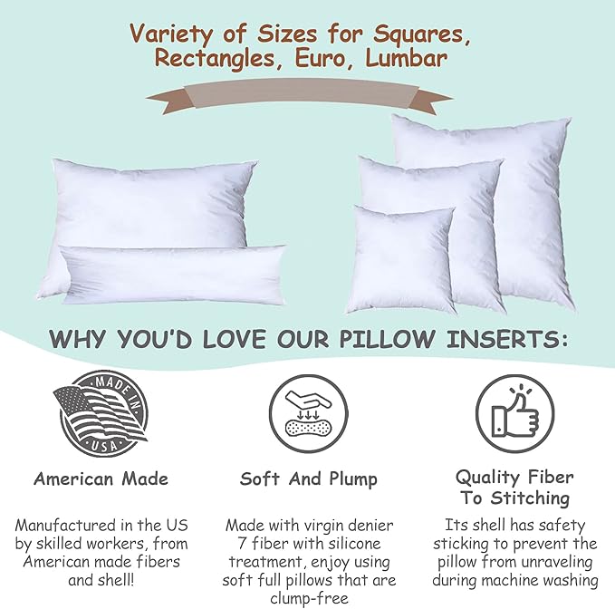 Pillowflex Synthetic Down Pillow Insert - 12x48 Down Alternative Pillow, Ultra Soft, Large Rectangle Body Sleeping Pillow, Lumbar, Long, Back - 1 Decorative Pillow Form