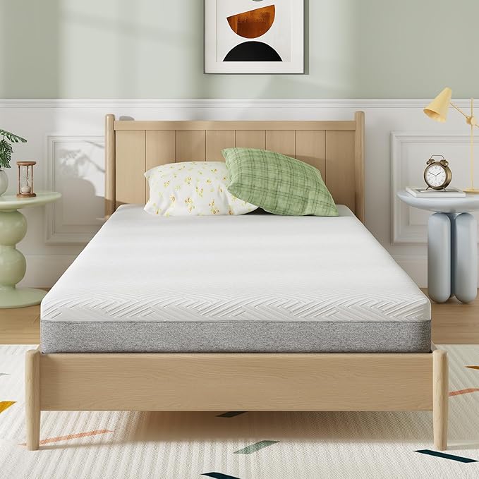 Novilla Full Mattress, 8 Inch Full Size Mattress, Gel Memory Foam Mattresses for Pressure Relief & Reliable Support & Cooling Night Sleep, CertiPUR-US Certified in a Box, White & Grey