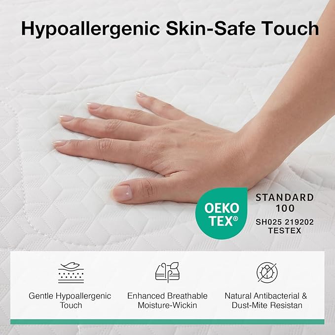 Novilla Queen Mattress, 12 Inch Hybrid Medium Mattress, Comfort Foam & Pocket Coils for Pressure Relief, Low Motion Transfer & Enhanced Edge Support, CertiPUR‑US Certified, Mattress in a Box