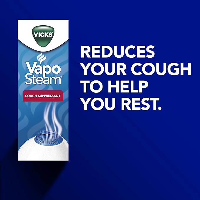 Vicks Warm Steam Vaporizer & Humidifier 1.5 Gallon Tank for Small and Medium Rooms, Night Light, Works with VapoPads and VapoSteam