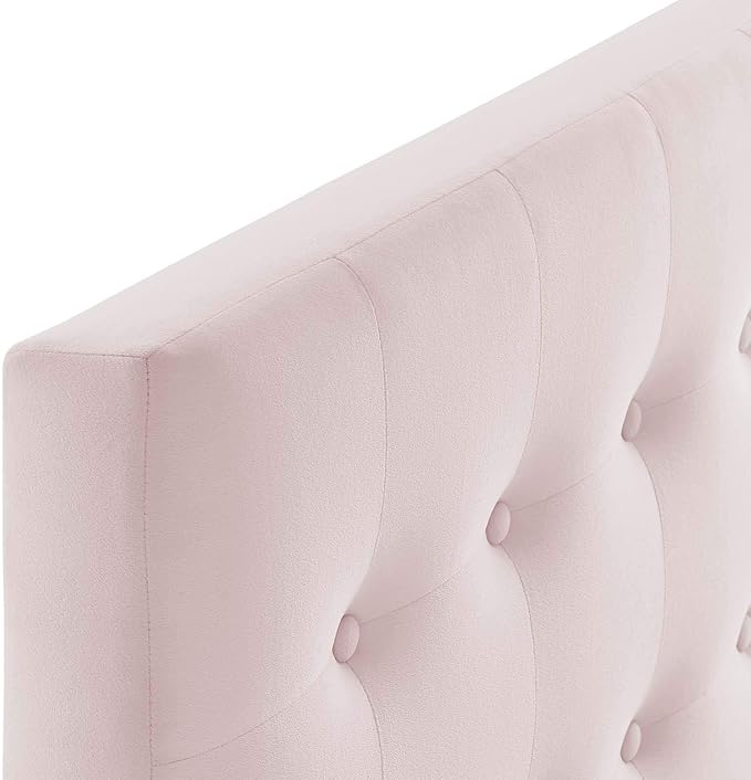 Modway Emily Twin Biscuit Tufted Performance Velvet Headboard, Pink
