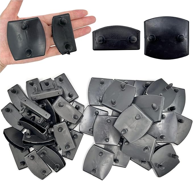 40pcs 54x9mm Black Replacement Bed Slat Plastic Centre Caps or End Caps Holders for Holding Securing Wooden Slats Bed Base,Width 54mm x Height 9 mm (20pcs End Caps and 20pcs Centre Caps)