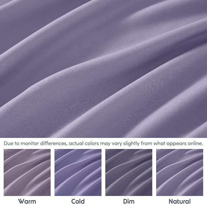 Nestl 4 Pack Lavender Fitted Sheet Extra Deep Pocket, Hotel Luxury TwinFitted Sheet Only Easily Fits 18 to 24 Inch Mattress, Super Soft, Wrinkle-Free and Breathable with Corner Straps