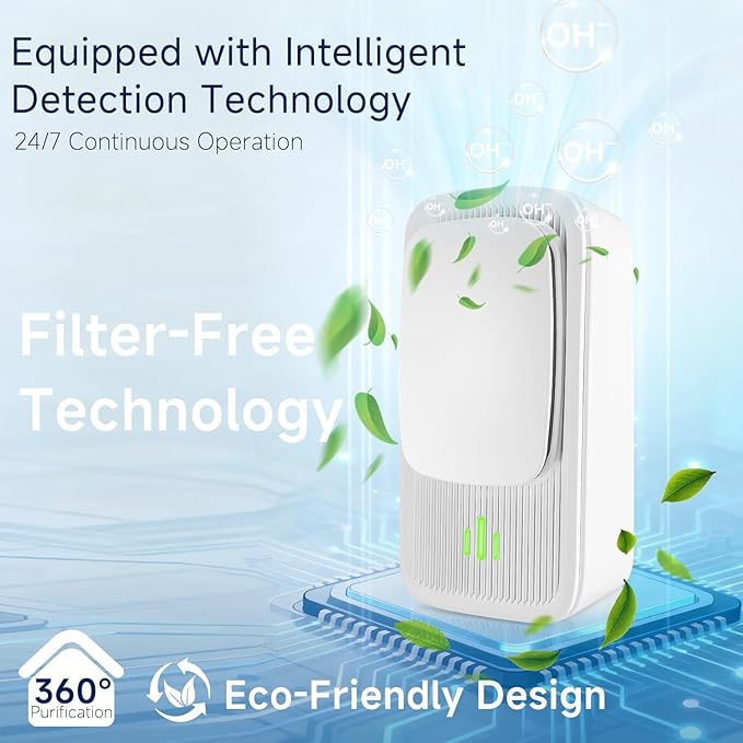 Plug In Air Ionizers - 4 Pack Quiet Negative Ion Air Purifier, Air Fresheners for Home, Bedroom, Office, Kitchen - Portable Air Purifiers Portable Odor Eliminator for Smoke, Dust, Pet Smell