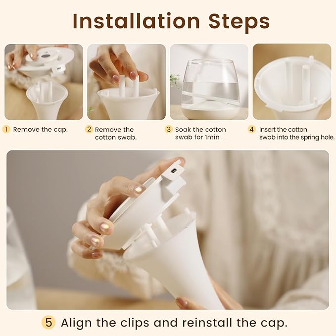 Humidifiers for Bedroom, 3 L Cool Mist Top-Fill 40H Super Long Time, 23dB Quiet, Baby Humidifier, Oil Diffuser for Large Room, Plants, Nursery, Office, Colored lights (white)