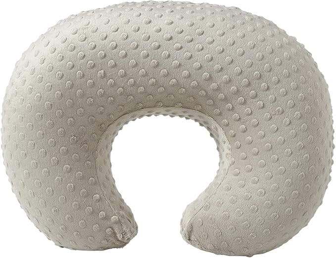 Baby Nursing Pillow and Body Positioner with Premium Slipcover for Breastfeeding for Baby Boys and Girls, Feeding Pillow with Breathable Comfortable Pillowcase (Tidal Foam)