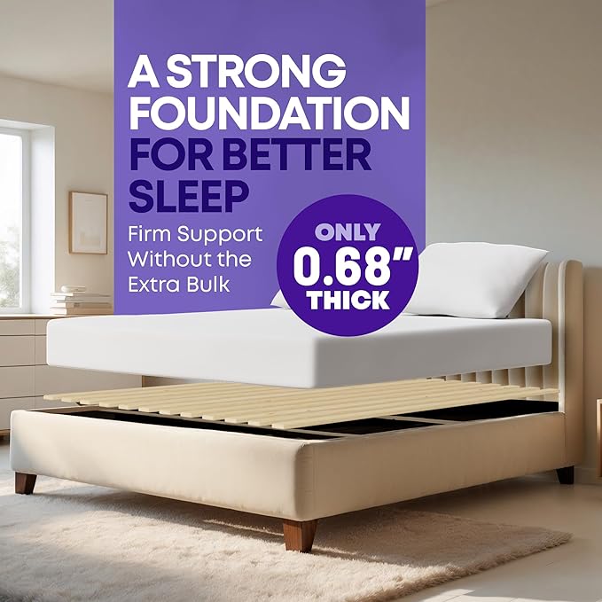 Greaton, Wooden Twin Bed Slats for Support Under Mattress – Replacement Wood Slats for Twin Size Bed Frame – Under Mattress Support Without Extra Height – 2.38-Inch Standard Width