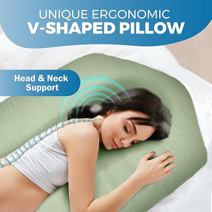 PILLANI Pregnancy Pillows for Sleeping - V C U Shaped Full Body Pillow with Removable Cover, 57inch Cooling Maternity Pillow for Pregnant Women, Support for Back Belly Legs Hip - Pregnancy Must Haves