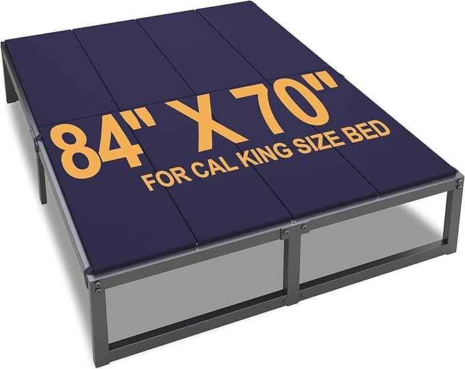 Lutown-Teen Bunkie Board California King Under Mattress High-Density Polymer Cal King Bunkie Board Anti-Sag, Breathable, Moisture Resistant, Noise Minimizing, Blue