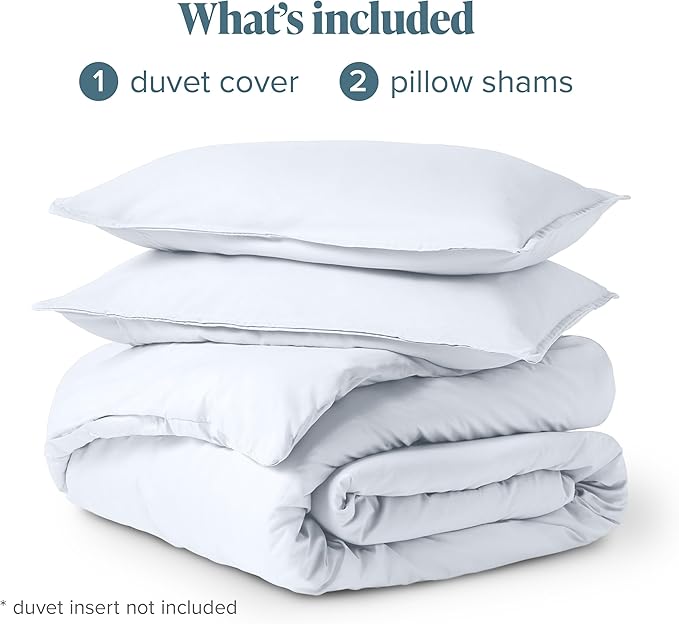 Bare Home Bedding Duvet Cover King Size - Premium 1800 Super Soft Collection - Lightweight, Cooling - Soft Breathable Bedding Duvet Cover (King, White)