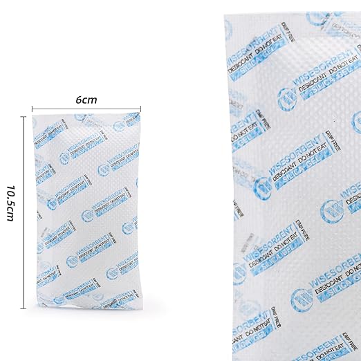 Wisesorb 20 Gram 600 Packs Silica Gel Packets, Dessicant Packets for Storage, Pure and Safe Silica Gel Desiccant Packs, Humidity Packs