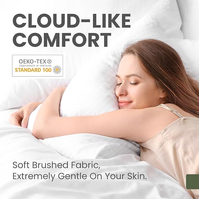 6 Pack Queen Size Pillow Protectors with Zipper, Oeko-TEX Certified Pillow Covers, Luxury Hotel Quality Pillow Cases, Soft Breathable, Machine Washable, 20 x 30