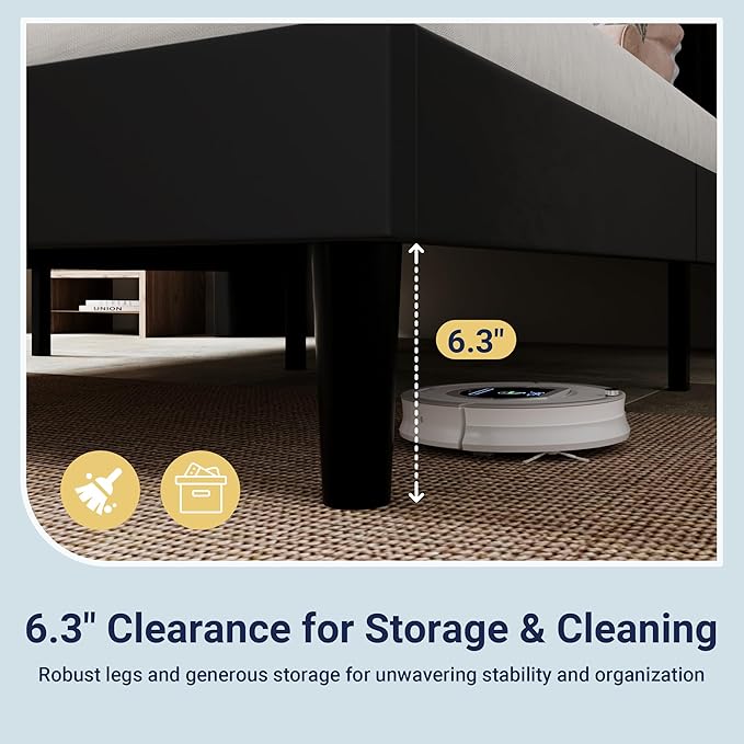 Allewie Full Size Platform Bed Frame with USB Charging Station and Storage Shelf/Upholstered Velvet Wingback Headboard/Wooden Slats Support/No Box Spring Needed/Easy Assembly, Black