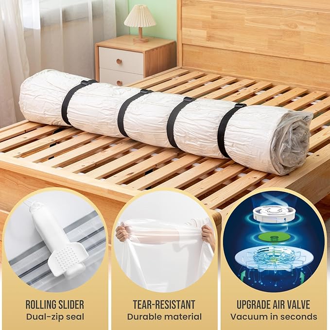 TAILI Mattress Vacuum Bag, Twin/Twin-XL Mattress Vacuum Storage Bag with 4 Straps, Sealable Bag for Memory Foam, Latex, Easy Moving, Transport and Storage