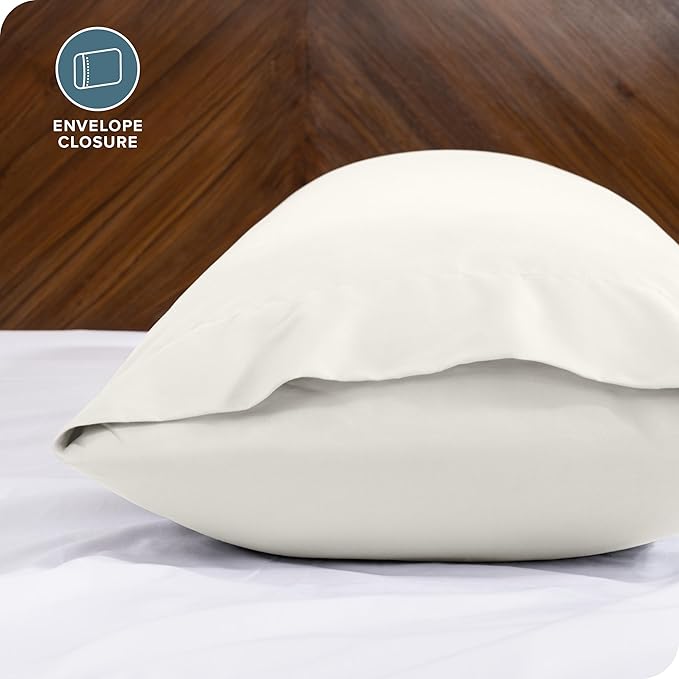 Bare Home Microfiber Body Pillow Cover - Ultra Soft & Cooling - Double Brushed - Envelope Closure - Easy Care (20''x54'' Body Pillow Cover, Cream)