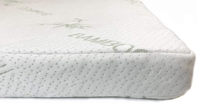 OrganicTextiles 3” Inch Organic Latex Mattress Topper Pad with Rayon Derived from Bamboo Covering (Queen Size, Medium), GOLS Certified, Cooling and Breathable, Made in USA, Hypoallergenic and Soft
