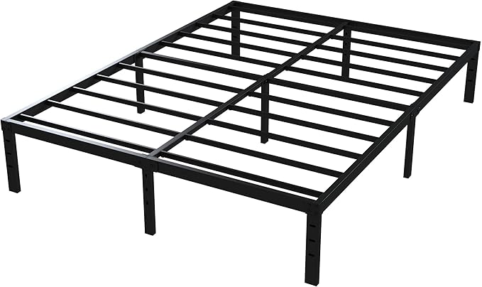 Upcanso 16 Inch California King Bed Frames No Box Spring Need, Platform Cal King Bed Frame with 14 Inch Storage, 3500 lbs Heavy Duty Metal Slats Support, Easy Assembly Mattress Foundation