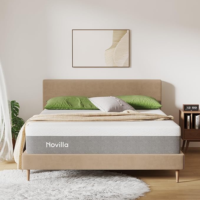 Novilla Bliss King Size Mattress, 12 Inch Gel Memory Foam King Mattress in a Box for Cool Night Sleep & Pressure Relief with Spine Alignment, Motion Isolation, CertiPUR-US Certified