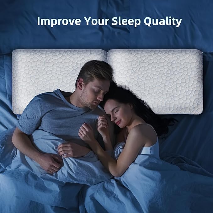 Ultra Thin Flat Pillows for Sleeping,Cooling Slim Memory Foam Pillow 2.75 in Height Ultra Thin Pillow,Low Profile Sleeper Pillows for Stomach Sleeper for Neck and Back Support Stomach Sleeping Pillow