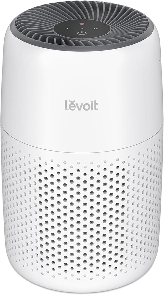 LEVOIT Air Purifiers for Bedroom Home Dorm, AHAM VERIFIDE, 3-in-1 Filter Cleaner With Aroma Pad, Filters Smoke, Allergens, Pet Dander, Odor, Dust, Office, Desktop, Core Mini-P, White