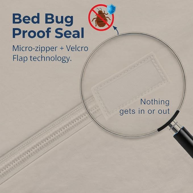 Guardmax King Mattress Encasement with Zipper, Waterproof, Bed Bug Proof, and Dust Mite Proof Mattress Protector for King Size Bed up to 12" Deep, Zippered All Around Jersey Knitted Mattress Cover