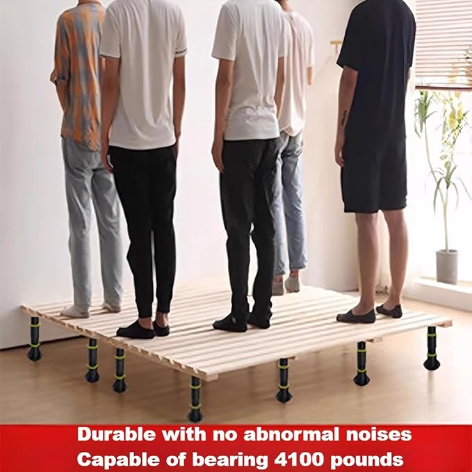 Adjustable Bed Support Legs Heavy-Duty, Bed Frame Center Support & Furniture Legs for Bed Frame/Sofa/Dresser, Height Adjustable 4.1-7.3 Inch (4 Pack)