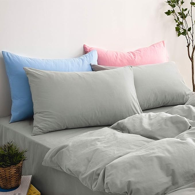 NTBAY King Pillowcase Set - 2 Pack Brushed Microfiber 20x40 Pillowcases - Soft, Wrinkle-Free, Fade-Resistant, Stain-Resistant, Dark Brown Pillowcases with Envelope Closure - 20x40 Inches, Dark Brown