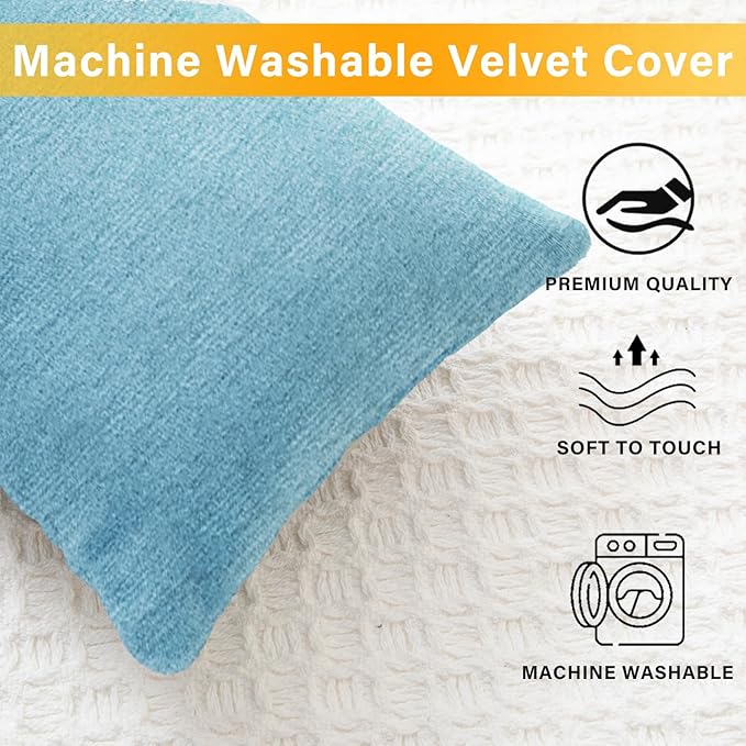 1 MIDDLE ONE 2 Pack Small Pillow, Cooling Memory Foam Mini Pillow 11 X 7 Inches for Sleeping, Travel, Nap and Neck, Knee, Lumbar Support, Tiny Cushion for Pet, Dogs (Blue)