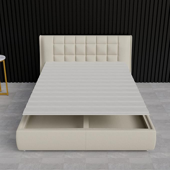 Wooden Full Bed Slats for Support Under Mattress with Cover – Replacement Wood Slats for Full Size Bed Frame – Under Mattress Support Without Extra Height – 2.38-Inch Standard Width