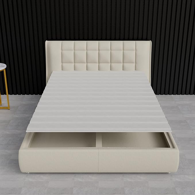Treaton, 0.75-Inch Heavy Duty Horizontal Wooden Bunkie Board/Bed Slats, 72" x 39", Grey