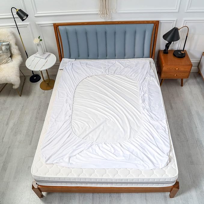 Kingnex Waterproof Twin XL Mattress Protector for College Dorm Room Extra Long Twin Bed Soft Bamboo Viscose Terry Top Quiet Breathable Fitted Mattress Cover
